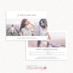 Outstanding Gift Certificate Template For Photographers Strawberry Kit Photography Photographer