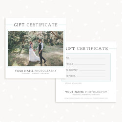 Eminent Classic Photography Gift Certificate Template Strawberry Kit Photographers
