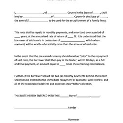 Worthy Promissory Note Template Virginia