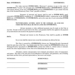 Tremendous Secured Promissory Note Template Business Non Negotiable