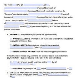 Superior Promissory Note Example Template Business Secured Notes Templates