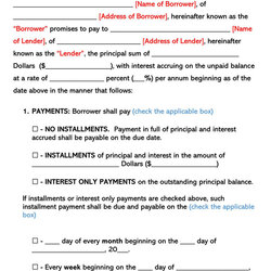 Excellent Secured Promissory Note Template Printable Word Searches Standard