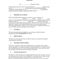Superlative Secured Promissory Note Template Free Printable Documents