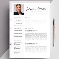 Sublime Professional Resume Template Editable In Ms Word Curriculum Vitae Size Templates Digital Modern