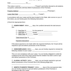 Supreme Free Eviction Notice Template To Quit Word Notices Form