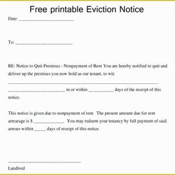 Wonderful Free Eviction Notice Template Of Printable Form Letter Sample Templates Forms Texas Florida Georgia