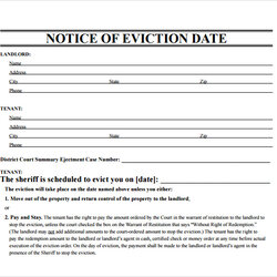 Splendid Download Free Eviction Notice Template Software Printable