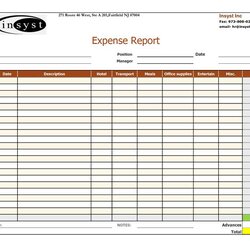 Eminent Best Excel Expense Report Template