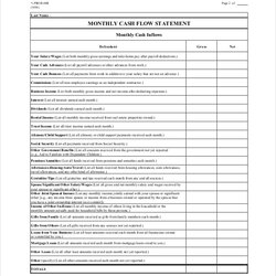 Exceptional Cash Flow Statement Templates Word Template Monthly Gov Business