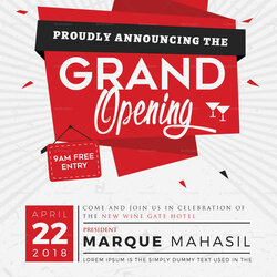 Magnificent Grand Opening Flyer Design Template In Word Publisher Illustrator Invitation Event Templates