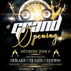 Spiffing Grand Opening Flyer Template Stunning Example