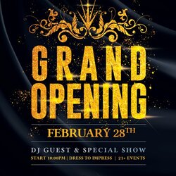 Grand Opening Flyer Template Creative Flyers Inauguration