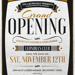 Very Good Grand Opening Flyer Template Cart