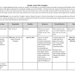 Fantastic Sample Action Plan Template Planning Tool Store
