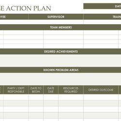 Action Plan Template For Employee