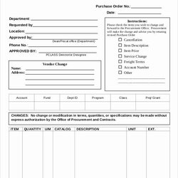 Construction Change Order Template New Sample Form