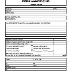 Very Good Change Order Forms Free Word Format Download Template Blank Form