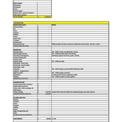 Super Free Film Budget Templates Excel Word Template