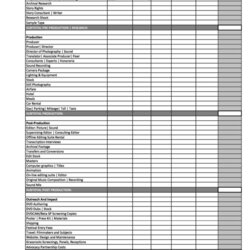 Swell Free Film Budget Templates Excel Word Template