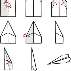 Superb How To Make Paper Airplane Instruction Vector Image Folding