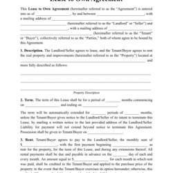 Lease To Own Agreement Template Fill Out Sign Online And Download Print Big