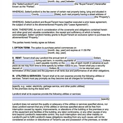 Free Rent To Own Lease Agreement Template Word