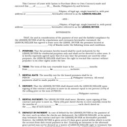 Sublime Free Rent To Own Contracts Templates Contract