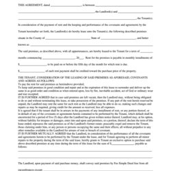 Fine Rent To Own Contract Printable Complete With Ease Agreement Form Blank Template Sign Large