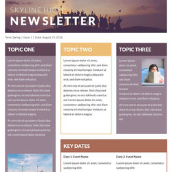 Superior Free Printable Newsletter Templates Examples With Monthly Template