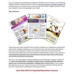 Newsletter Templates Publisher Template