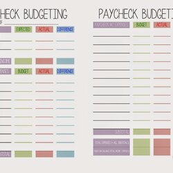 Planning Printable Paycheck Budgeting Budget Planner Bill Biweekly Weekly Template Bi Monthly Binder Two