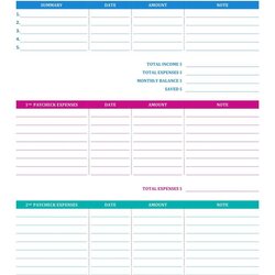 Sublime Weekly Paycheck Budget Template In Budgeting