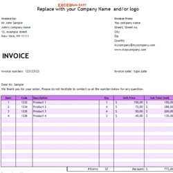 Great Free Small Business Invoice Template For Microsoft Excel By Simple Tax Style Another Image