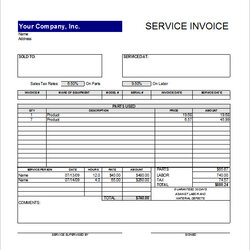 Invoice Template Free Word Excel Format Download Width