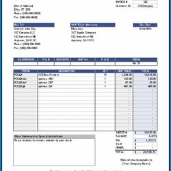 Exceptional Free Printable Invoice Template Excel Invoices Sample
