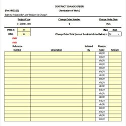 Marvelous Construction Change Order Template Business Templates