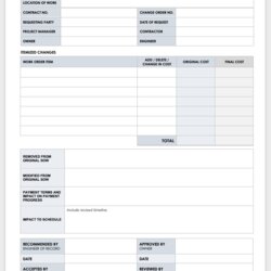 Out Of This World Change Order Template Excel Free Printable Templates Scope Work Word