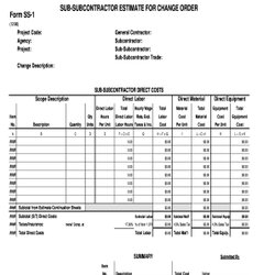 Superlative Construction Change Order Template Word Free