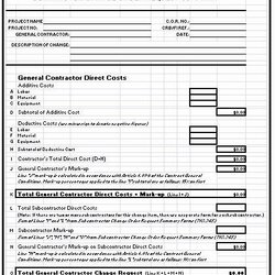 Tremendous Construction Change Order Form Inspirational Excel Requests