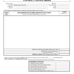 Worthy Free Construction Change Order Form By Template Printable Document Forms Word Contractor Excel