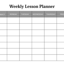 Wonderful Weekly Lesson Plan Templates Best Planners Free Download Template