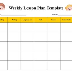 Best Free Printable Toddler Lesson Plans For At Preschool Weekly Blank Plan Template