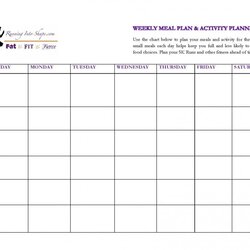 High Quality Weekly Lesson Plan Template Business Meal
