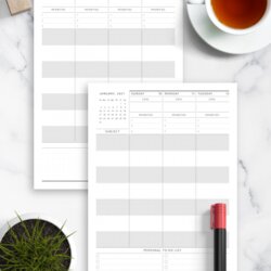 Worthy Download Printable Weekly Lesson Plan Template