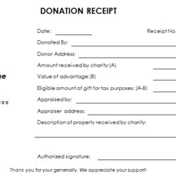 Fine Tax Donation Receipt Templates Excel Receipts Printable Nonprofit Profit Charitable Donations Invoice