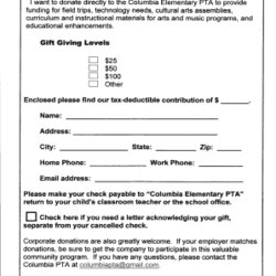 Worthy Printable Donation Form For Taxes Templates Samples In Tax