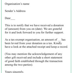 Sublime Free Donation Letter Template Format Sample Example Word Taxes For