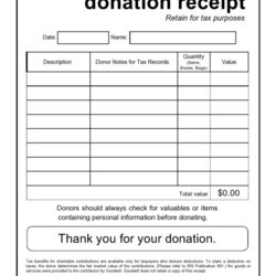 Brilliant Clothing Donation Form Template Receipt
