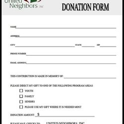 Spiffing Free Donation Form Templates In Word Excel Template Printable Charitable Example Examples