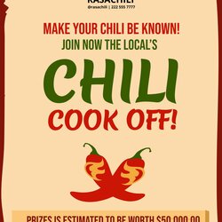 Legit Chili Cook Off Announcement Flyer Template In Illustrator Word Special